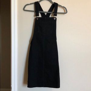 Black overall dress